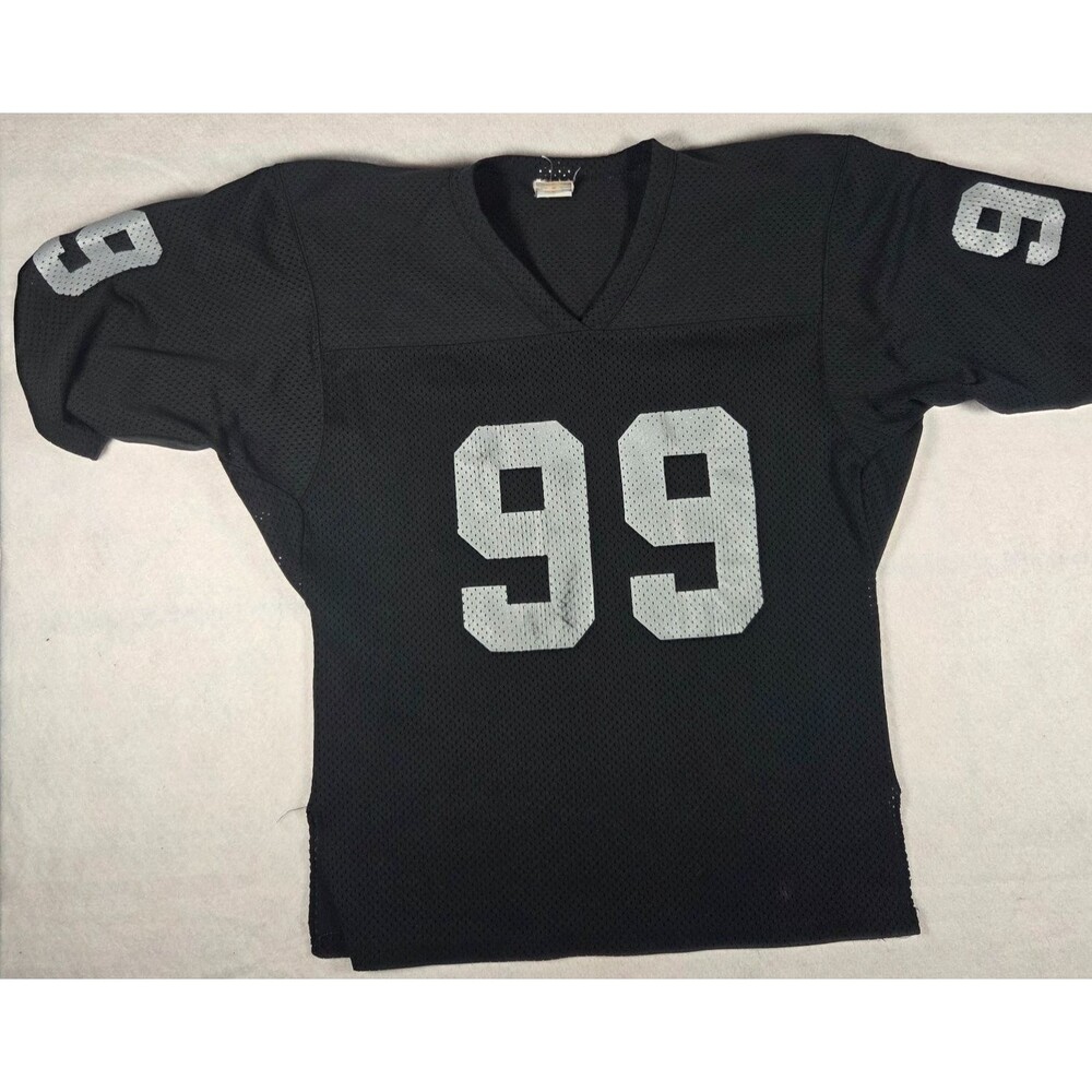 NFL Vintage Raiders Football Jersey #99 1980s Mens Black V-Neck